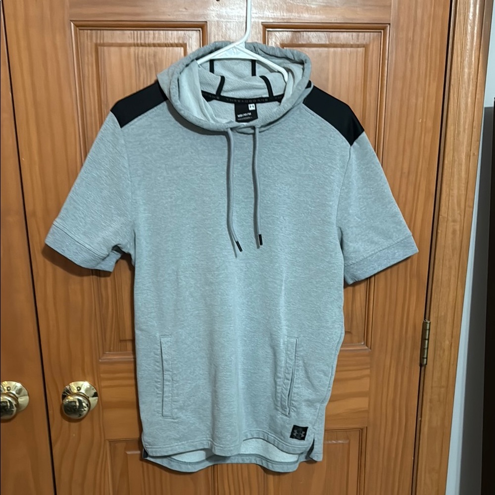 Under Armour Gray and Black Hooded Sweatshirt